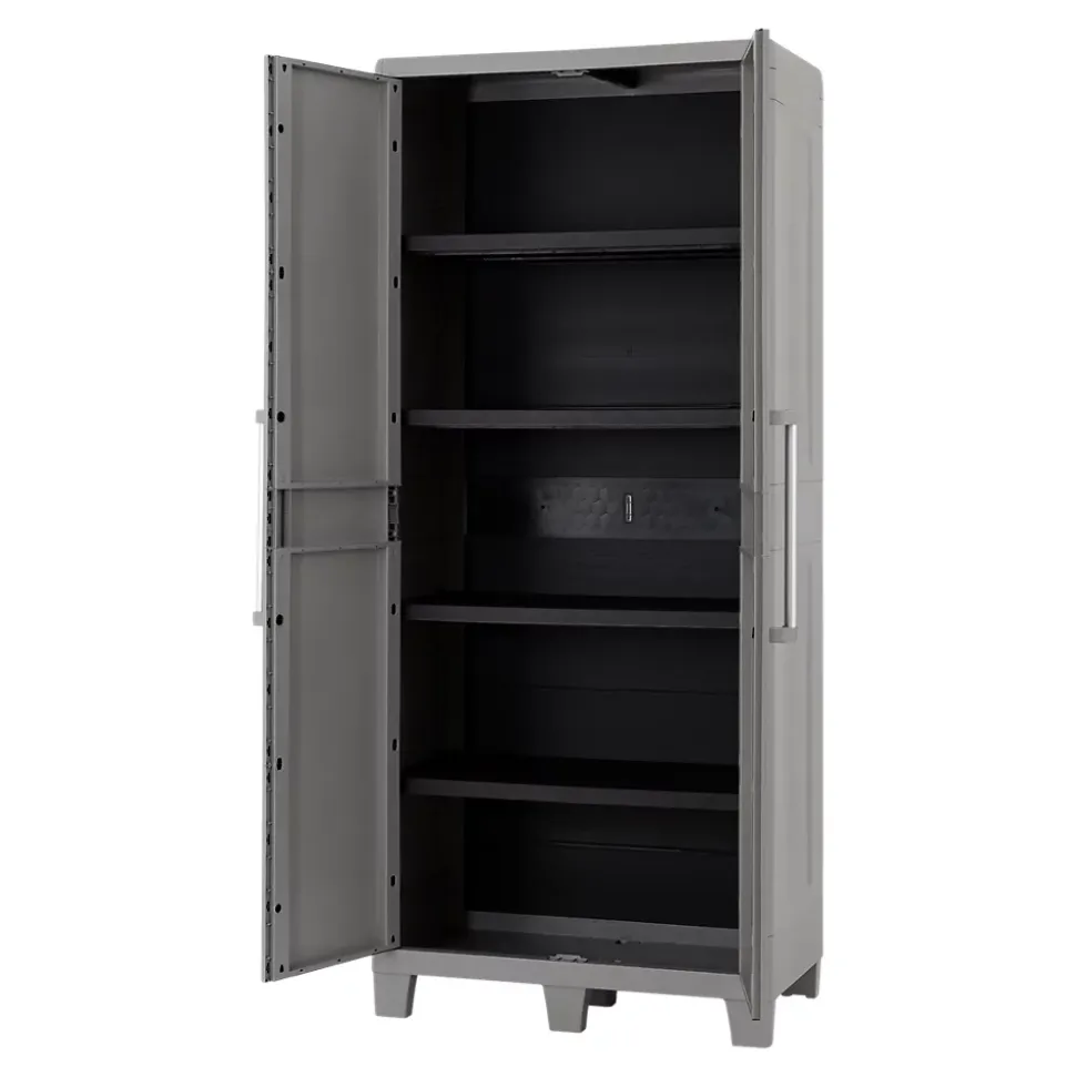 Armoire haute plastique 4 tablettes Major L.49 x H.182 x P.78 cm
