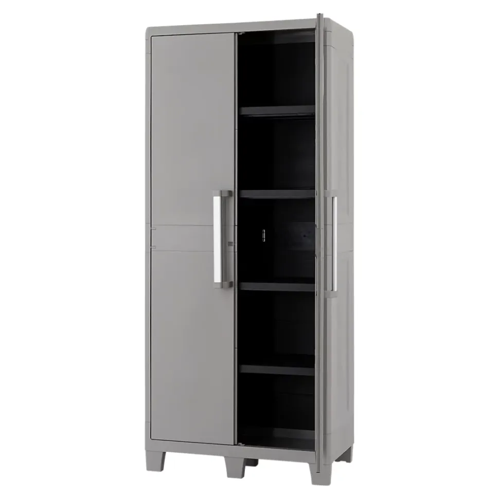 Armoire haute plastique 4 tablettes Major L.49 x H.182 x P.78 cm