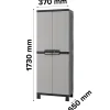 Armoire haute plastique 4 tablettes Links L.65 x H.173 x P.37 cm