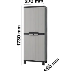 Armoire haute plastique 4 tablettes Links L.65 x H.173 x P.37 cm