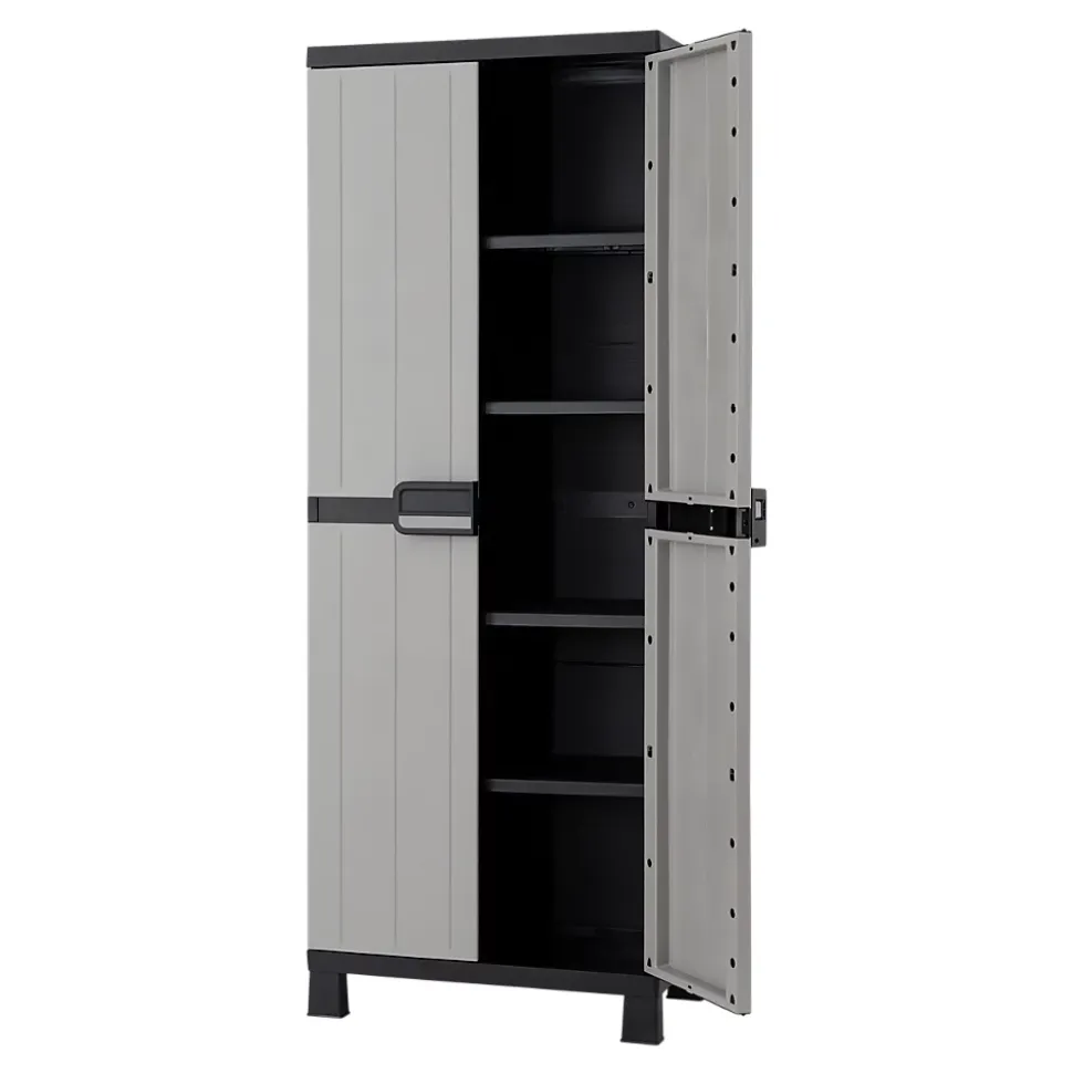 Armoire haute plastique 4 tablettes Links L.65 x H.173 x P.37 cm