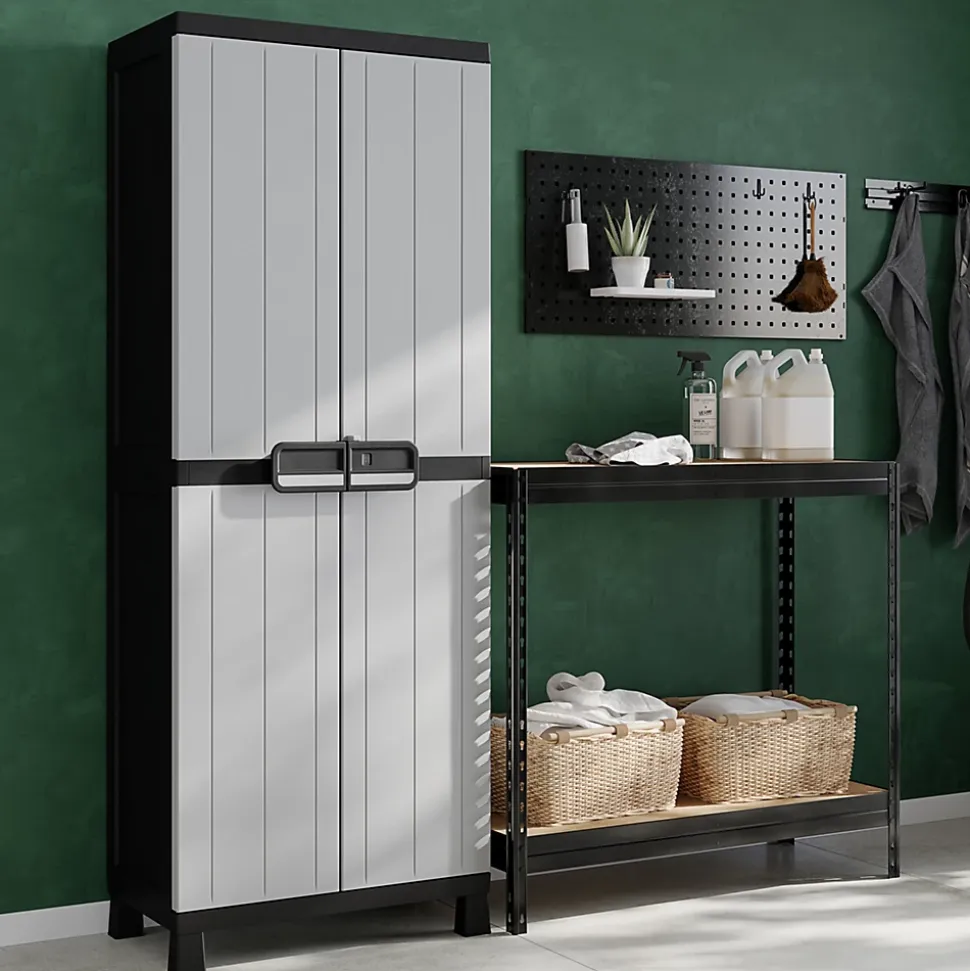 Armoire haute plastique 4 tablettes Links L.65 x H.173 x P.37 cm