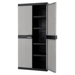 Armoire haute plastique 4 tablettes Links L.89 x H.190 x P.54 cm
