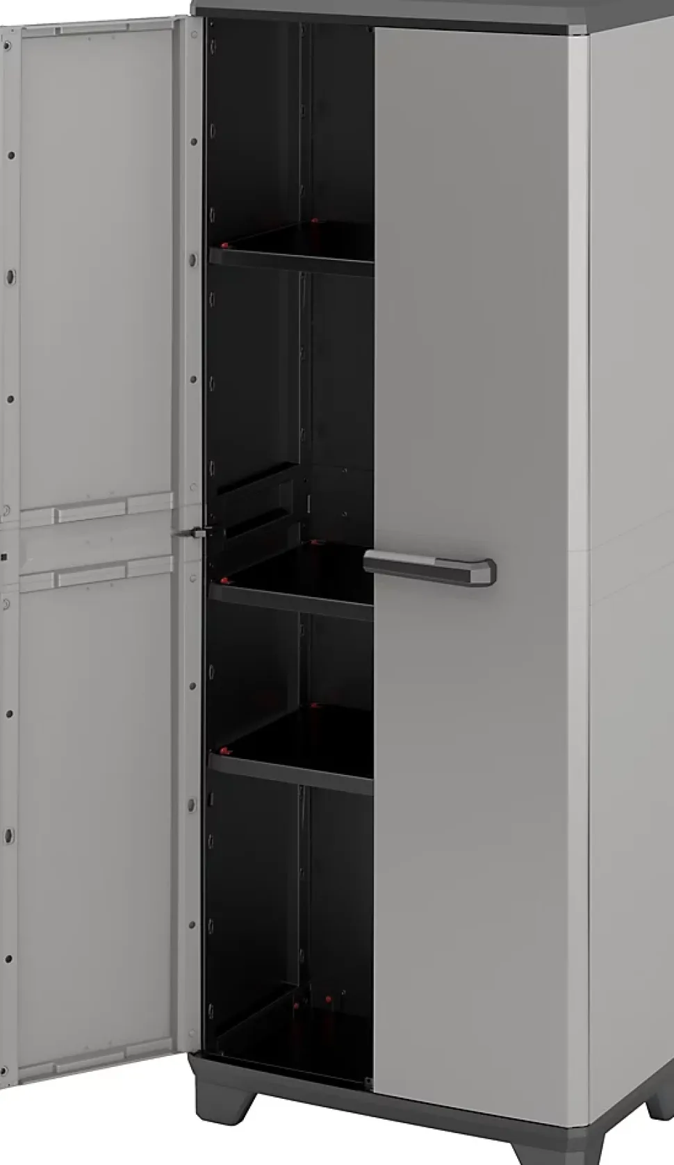 Armoire haute plastique 3 tablettes L.68 x H.173 x P.39 cm