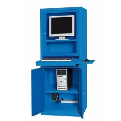 Armoire informatique - Ecran 24 pouces - Bleu industriel RAL5015 - W040010001-BI