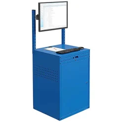 Armoire informatique fixe - Gris anthracite - Support écran sur rail - W040010031-GCGA