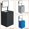 Armoire informatique fixe - Gris clair - Support écran sur rail - W040010031-GCGC