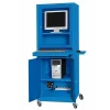 Armoire informatique mobile - Ecran 24 po - Gris clair RAL7035 - W040010002-GC