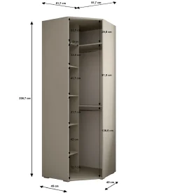 Armoire Inova 3 81,7/47/236,7 1 portes