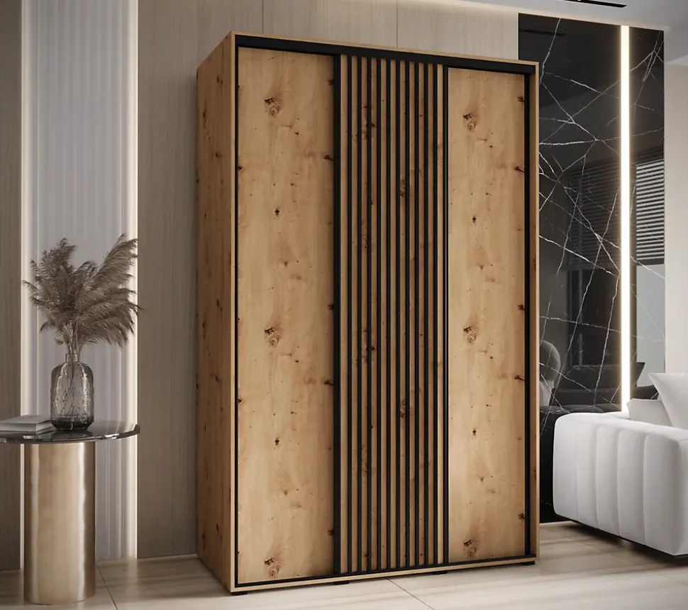 Armoire Lanko 1 a portes coulissantes H. 235,2 x L. 150 x P. 45 3 portes