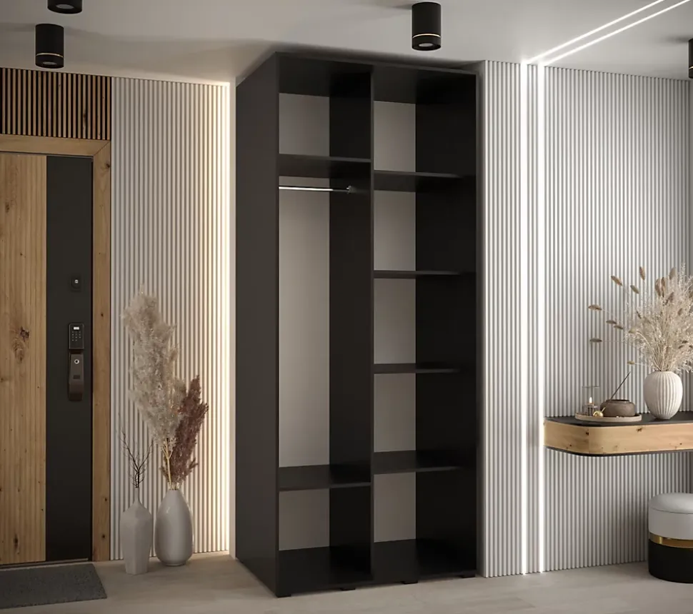 Armoire Lanko 1 a portes coulissantes H. 235,2 x L. 100 x P. 60 2 portes