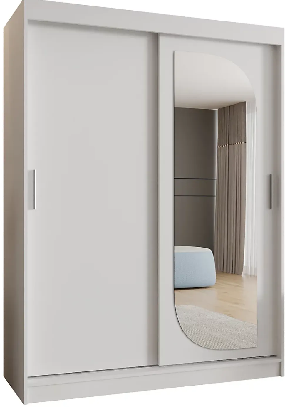 Armoire LUCY à portes coulissantes H. 200 x L. 150 x P. 62, 2 portes