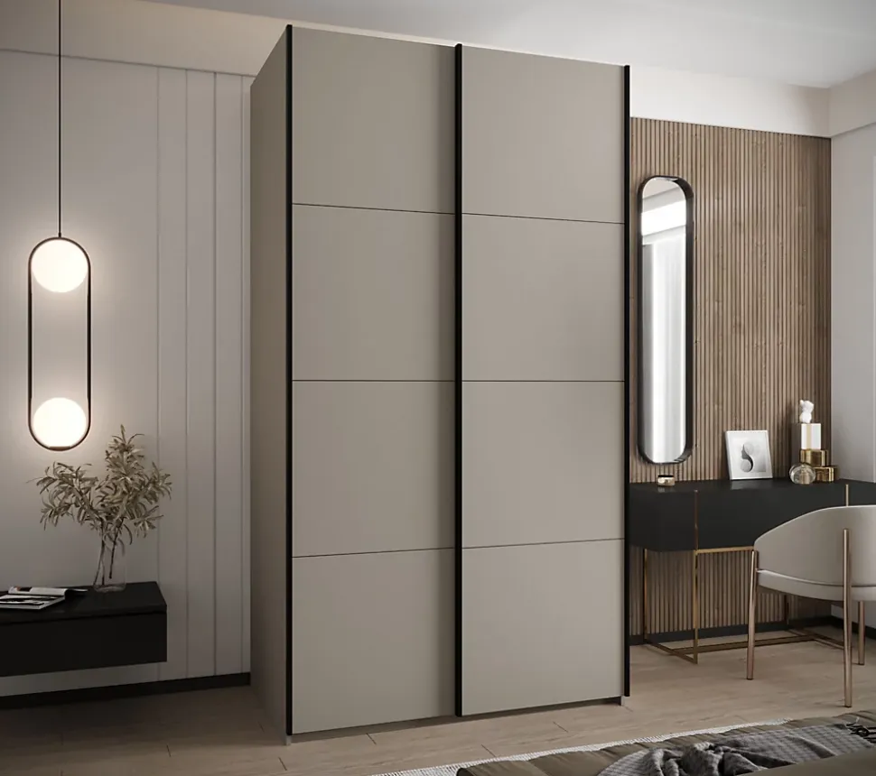 Armoire Lux 1 à portes battantes H. 245,5 x L. 130 x P. 64, 2 portes