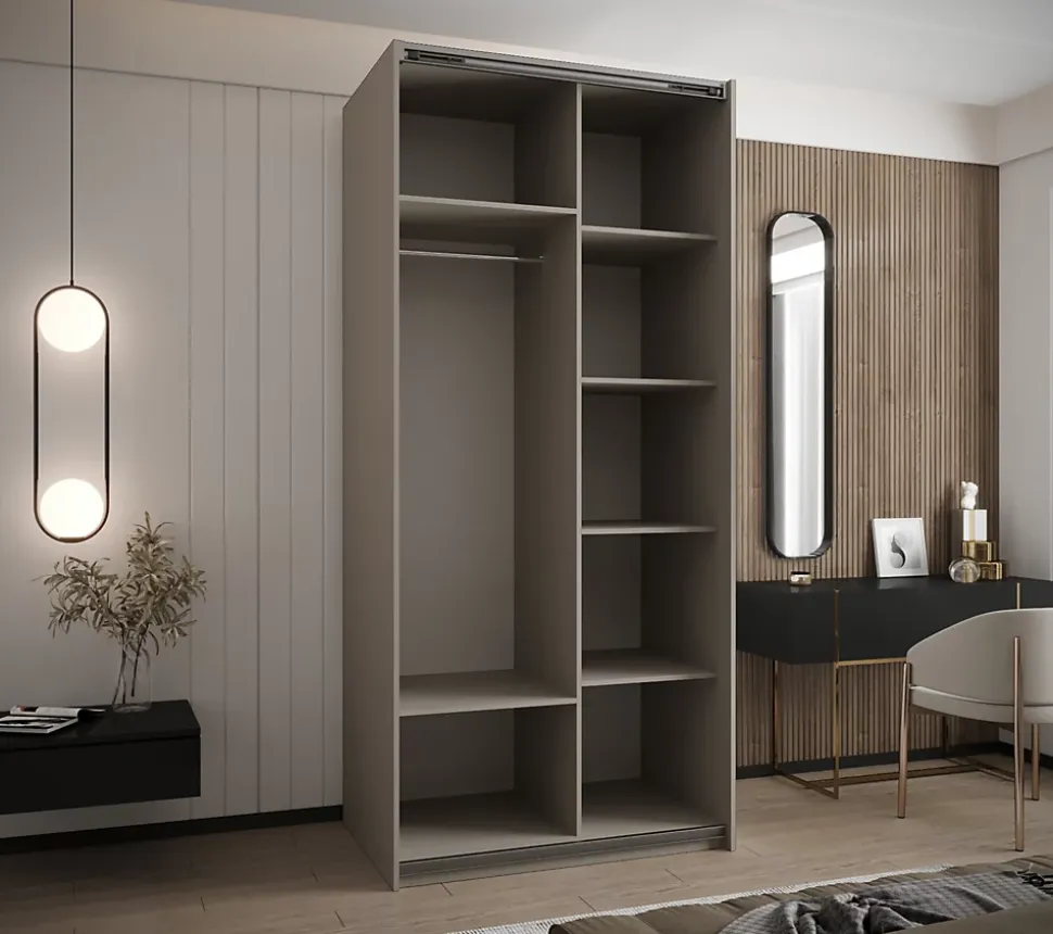 Armoire Lux 1 à portes battantes H. 245,5 x L. 100 x P. 64, 2 portes