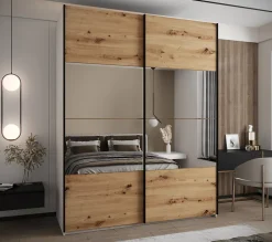 Armoire Lux 4 à portes battantes H. 245,5 x L. 200 x P. 64, 2 portes