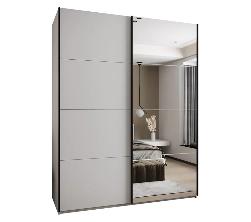 Armoire Lux 3 à portes battantes H. 245,5 x L. 200 x P. 64, 2 portes