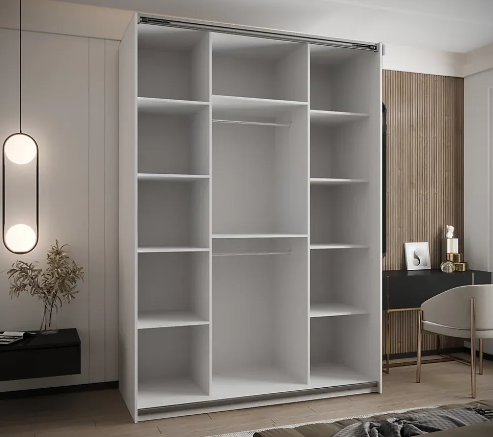 Armoire Lux 3 à portes battantes H. 245,5 x L. 200 x P. 64, 2 portes