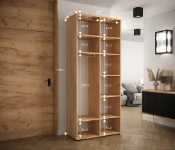 Armoire Manhattan a portes battantes H. 236,7 x L. 100 x P. 47, 2 portes