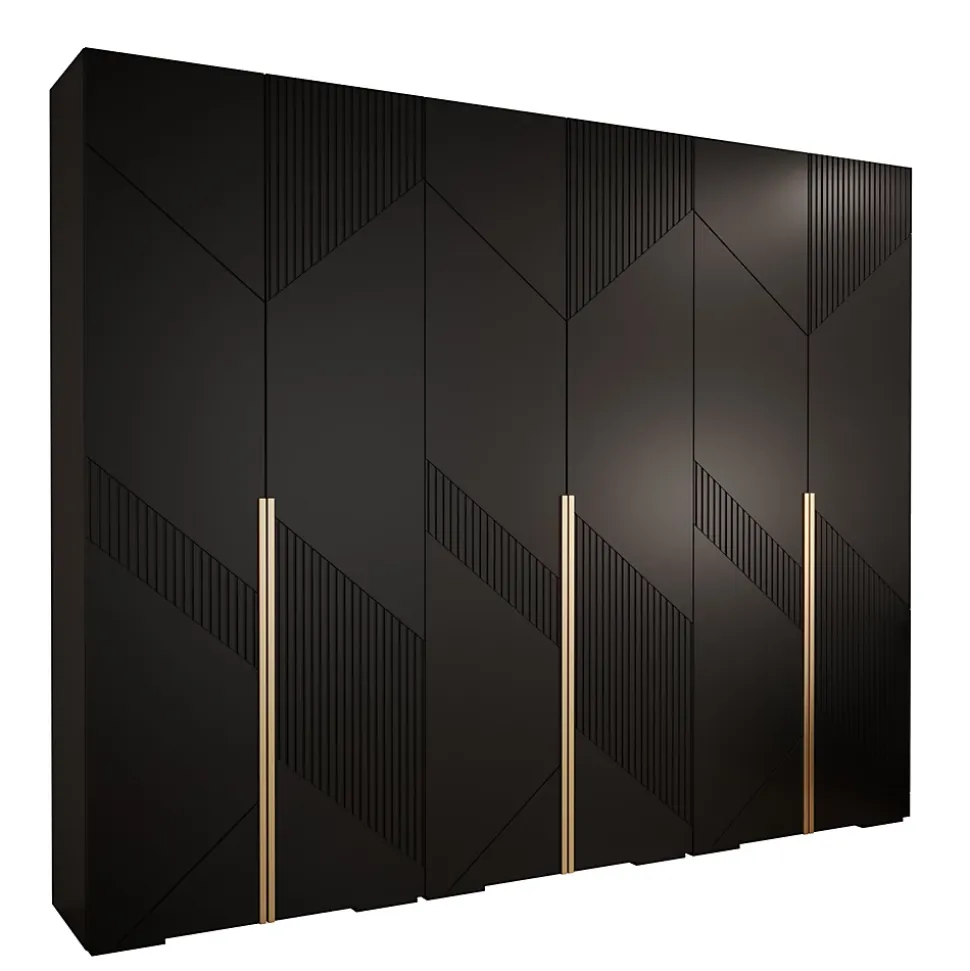 Armoire Manhattan Ryfel 7 a portes battantes H. 236,7 x L. 300 x P. 47, 6 portes