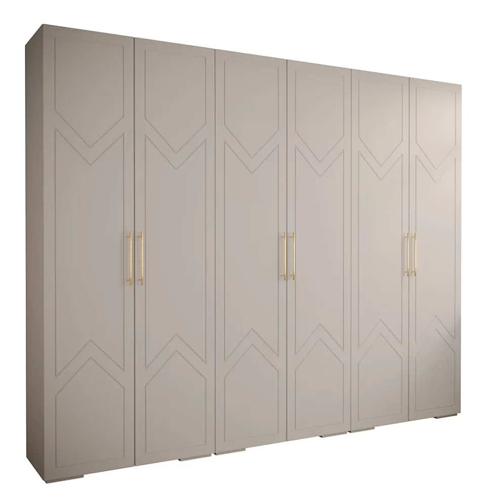 Armoire Manhattan Ryfel 8 a portes battantes H. 236,7 x L. 300 x P. 47, 6 portes