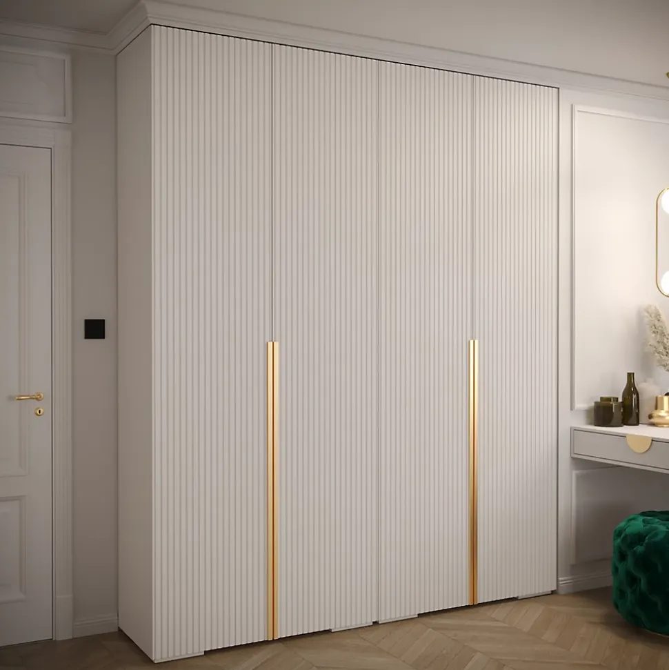 Armoire Manhattan Ryfel 9 a portes battantes H. 236,7 x L. 200 x P. 47, 4 portes