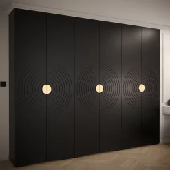 Armoire Manhattan Ryfel 6 a portes battantes H. 236,7 x L. 300 x P. 47, 6 portes