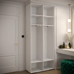 Armoire Manhattan Ryfel 6 a portes battantes H. 236,7 x L. 100 x P. 47, 2 portes