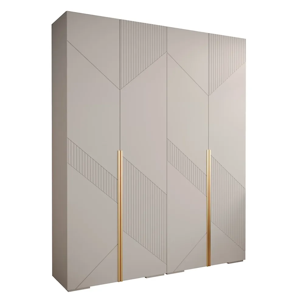 Armoire Manhattan Ryfel 7 a portes battantes H. 236,7 x L. 200 x P. 47, 4 portes