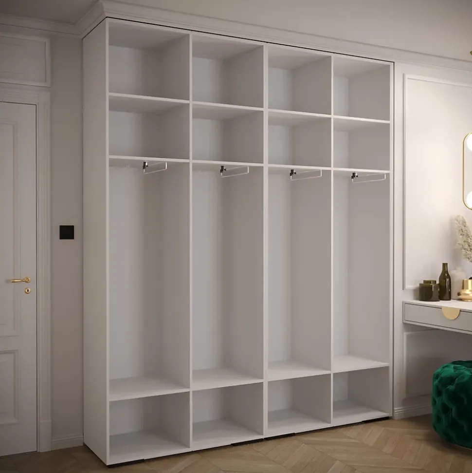 Armoire Manhattan Ryfel 7 a portes battantes H. 236,7 x L. 200 x P. 47, 4 portes