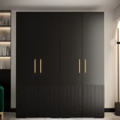 Armoire Manhattan Ryfel 3 a portes battantes H. 236,7 x L. 200 x P. 47, 4 portes