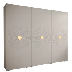 Armoire Manhattan Ryfel 6 a portes battantes H. 236,7 x L. 300 x P. 47, 6 portes