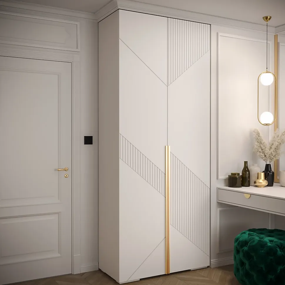 Armoire Manhattan Ryfel 7 a portes battantes H. 236,7 x L. 100 x P. 47, 2 portes