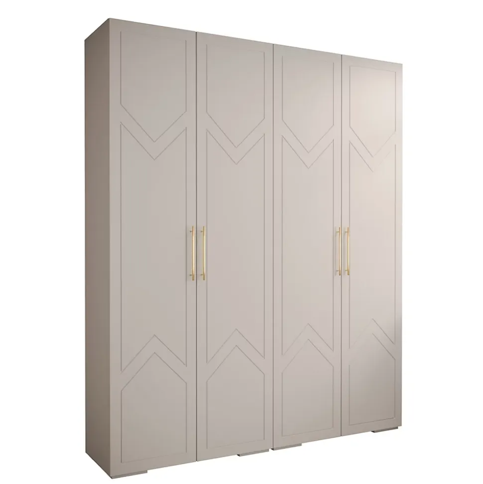 Armoire Manhattan Ryfel 8 a portes battantes H. 236,7 x L. 200 x P. 47, 4 portes