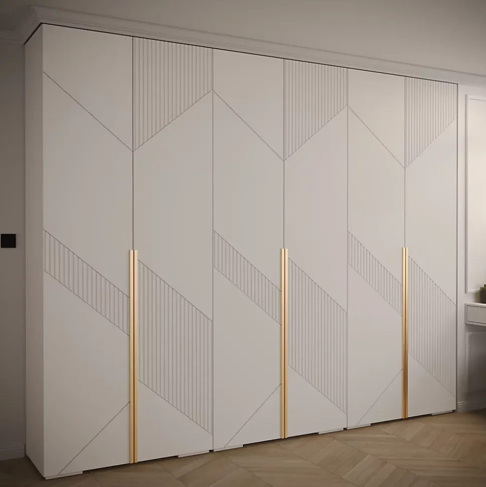 Armoire Manhattan Ryfel 7 a portes battantes H. 236,7 x L. 300 x P. 47, 6 portes