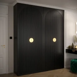 Armoire Manhattan Ryfel 1 a portes battantes H. 236,7 x L. 200 x P. 47, 4 portes