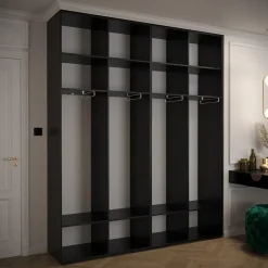 Armoire Manhattan Ryfel 1 a portes battantes H. 236,7 x L. 200 x P. 47, 4 portes