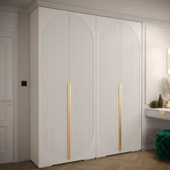 Armoire Manhattan Ryfel 5 a portes battantes H. 236,7 x L. 200 x P. 47, 4 portes