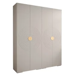 Armoire Manhattan Ryfel 6 a portes battantes H. 236,7 x L. 200 x P. 47, 4 portes