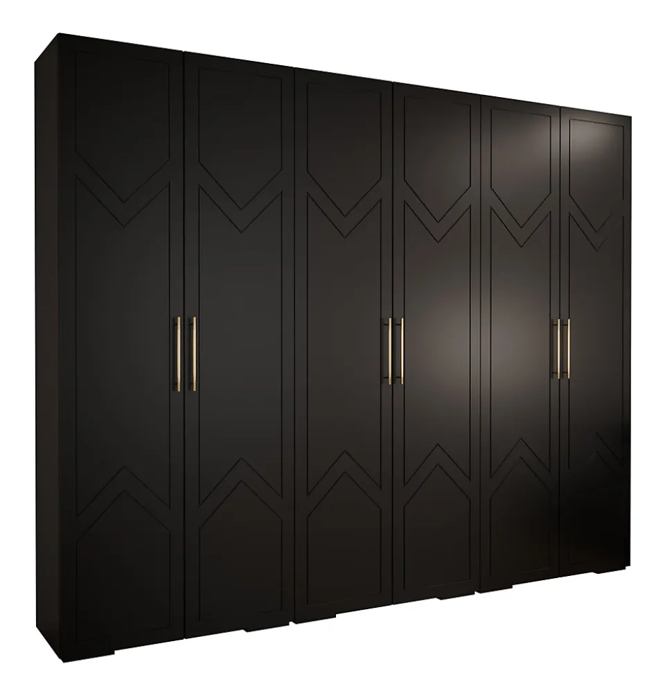 Armoire Manhattan Ryfel 8 a portes battantes H. 236,7 x L. 300 x P. 47, 6 portes