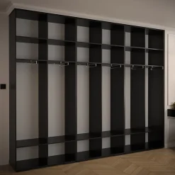 Armoire Manhattan Ryfel 8 a portes battantes H. 236,7 x L. 300 x P. 47, 6 portes