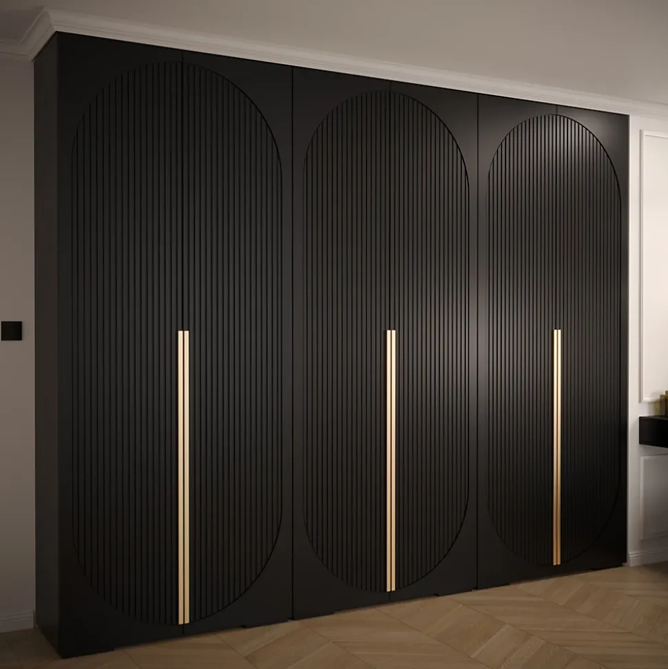 Armoire Manhattan Ryfel 5 a portes battantes H. 236,7 x L. 300 x P. 47, 6 portes