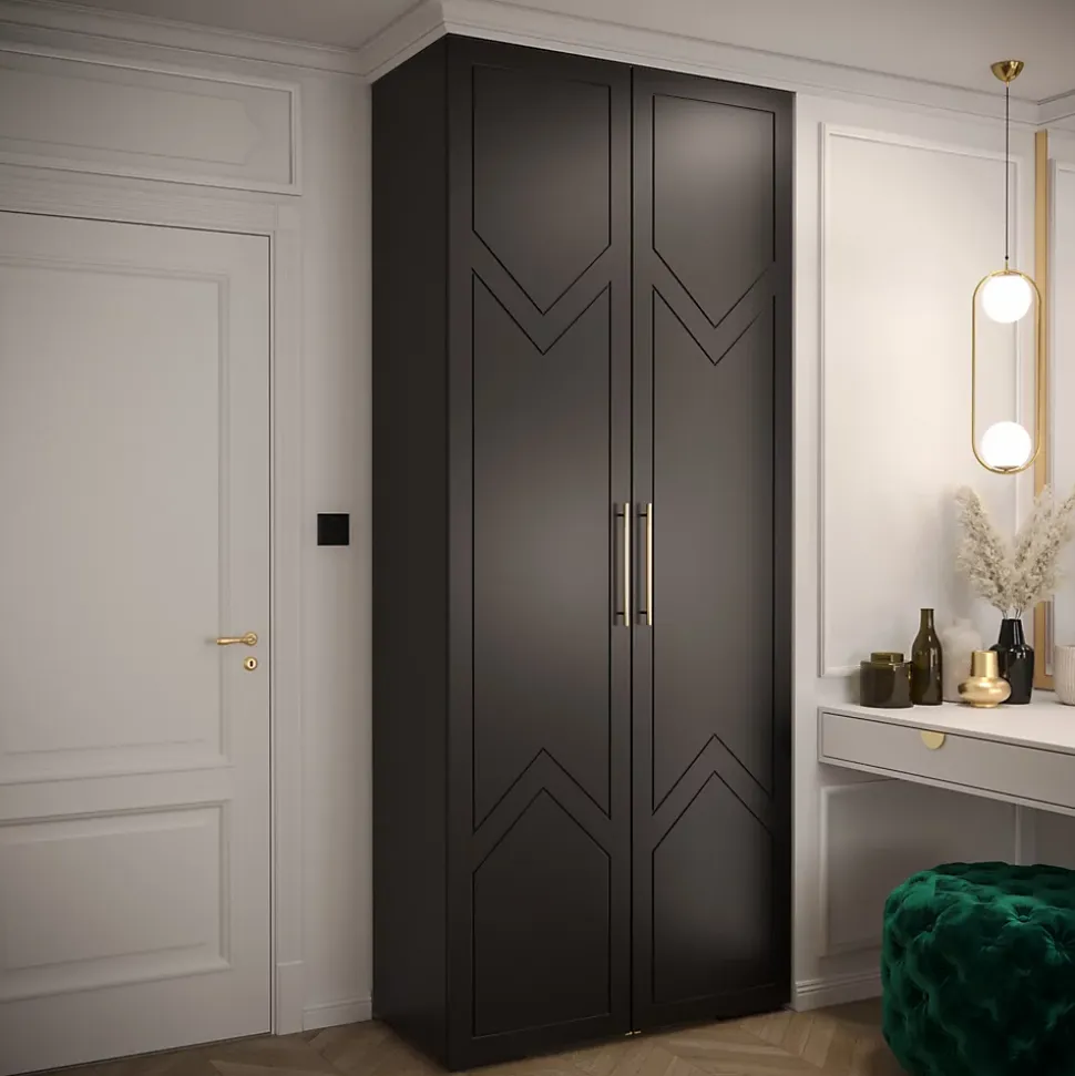 Armoire Manhattan Ryfel 8 a portes battantes H. 236,7 x L. 100 x P. 47, 2 portes