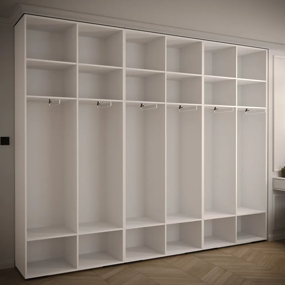 Armoire Manhattan Ryfel 3 a portes battantes H. 236,7 x L. 300 x P. 47, 6 portes
