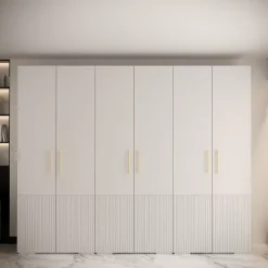 Armoire Manhattan Ryfel 3 a portes battantes H. 236,7 x L. 300 x P. 47, 6 portes