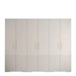 Armoire Manhattan Ryfel 3 a portes battantes H. 236,7 x L. 300 x P. 47, 6 portes