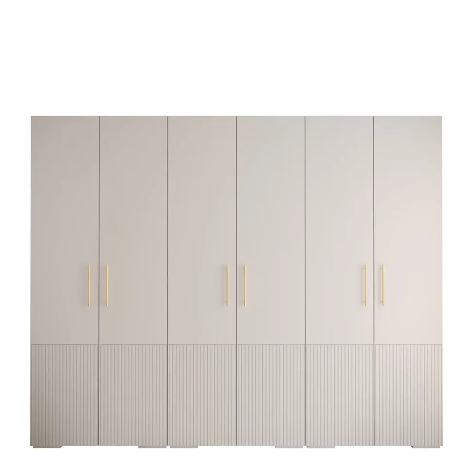 Armoire Manhattan Ryfel 3 a portes battantes H. 236,7 x L. 300 x P. 47, 6 portes