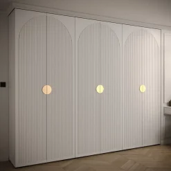 Armoire Manhattan Ryfel 1 a portes battantes H. 236,7 x L. 300 x P. 47, 6 portes