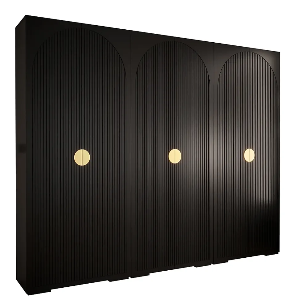 Armoire Manhattan Ryfel 1 a portes battantes H. 236,7 x L. 300 x P. 47, 6 portes