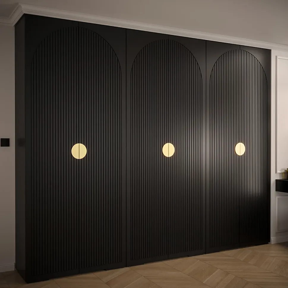 Armoire Manhattan Ryfel 1 a portes battantes H. 236,7 x L. 300 x P. 47, 6 portes