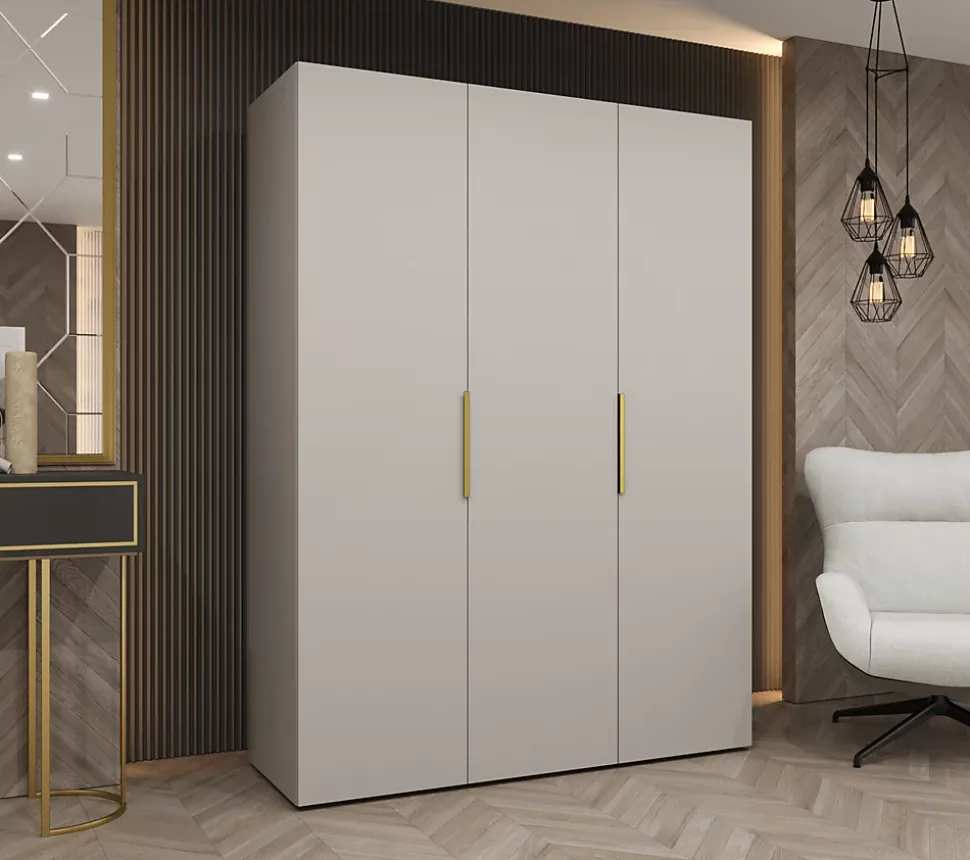 Armoire Marbella 1 a portes battantes H. 202 x L.150 x P. 52, 3 portes